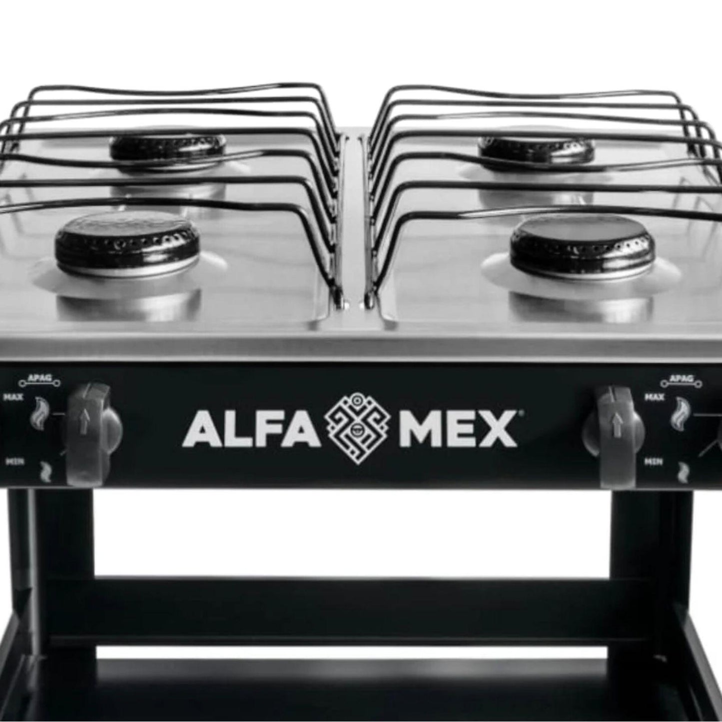 Parrilla de Estante Alfamex 4 Quemadores Negra 412