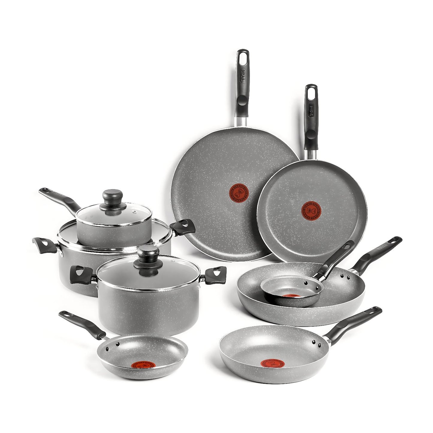 Batería de Cocina T-fal Talent Stone 12 Piezas Gris 5821600