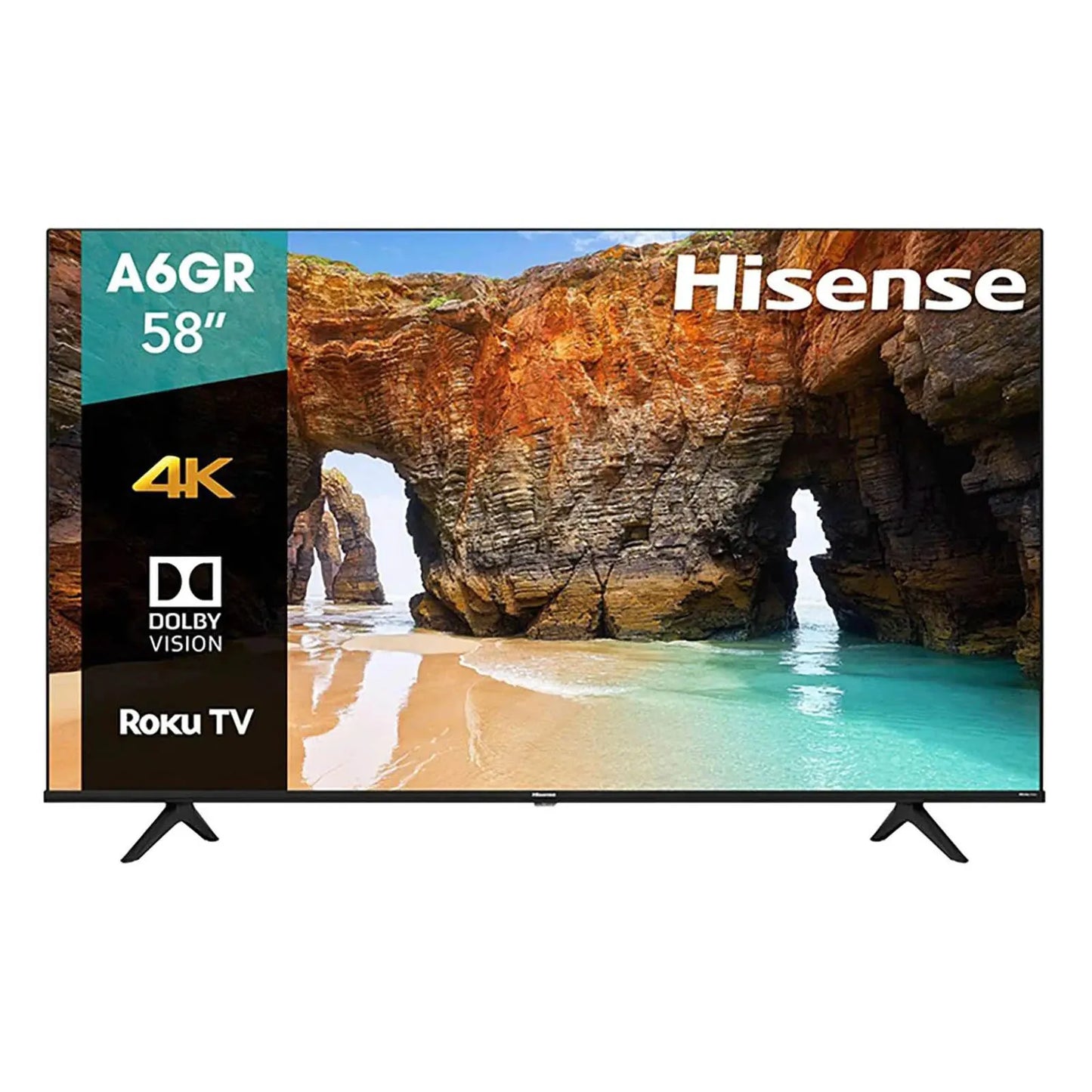 Televisión Pantalla 58 Pulgadas Hisense Smart TV Roku 4K UHD 58A6GR