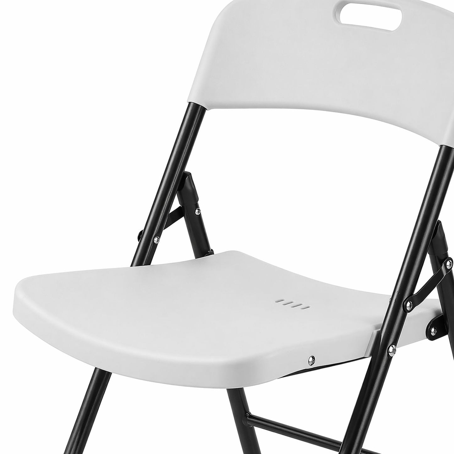 Silla de Plástico Comercial Plegable Peldaños Blanca 703328