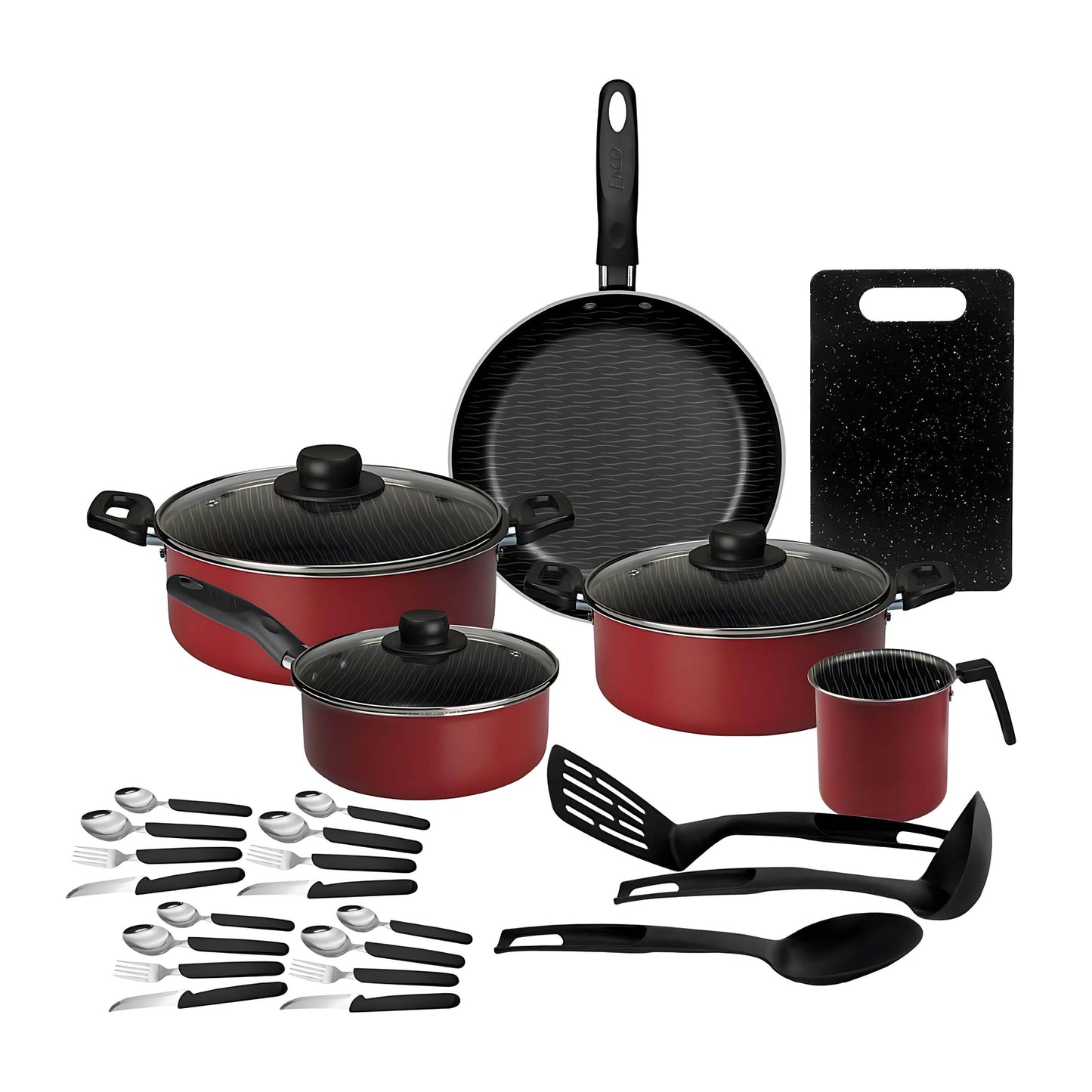 Batería de Cocina Ekco 32 Piezas Roja 902039