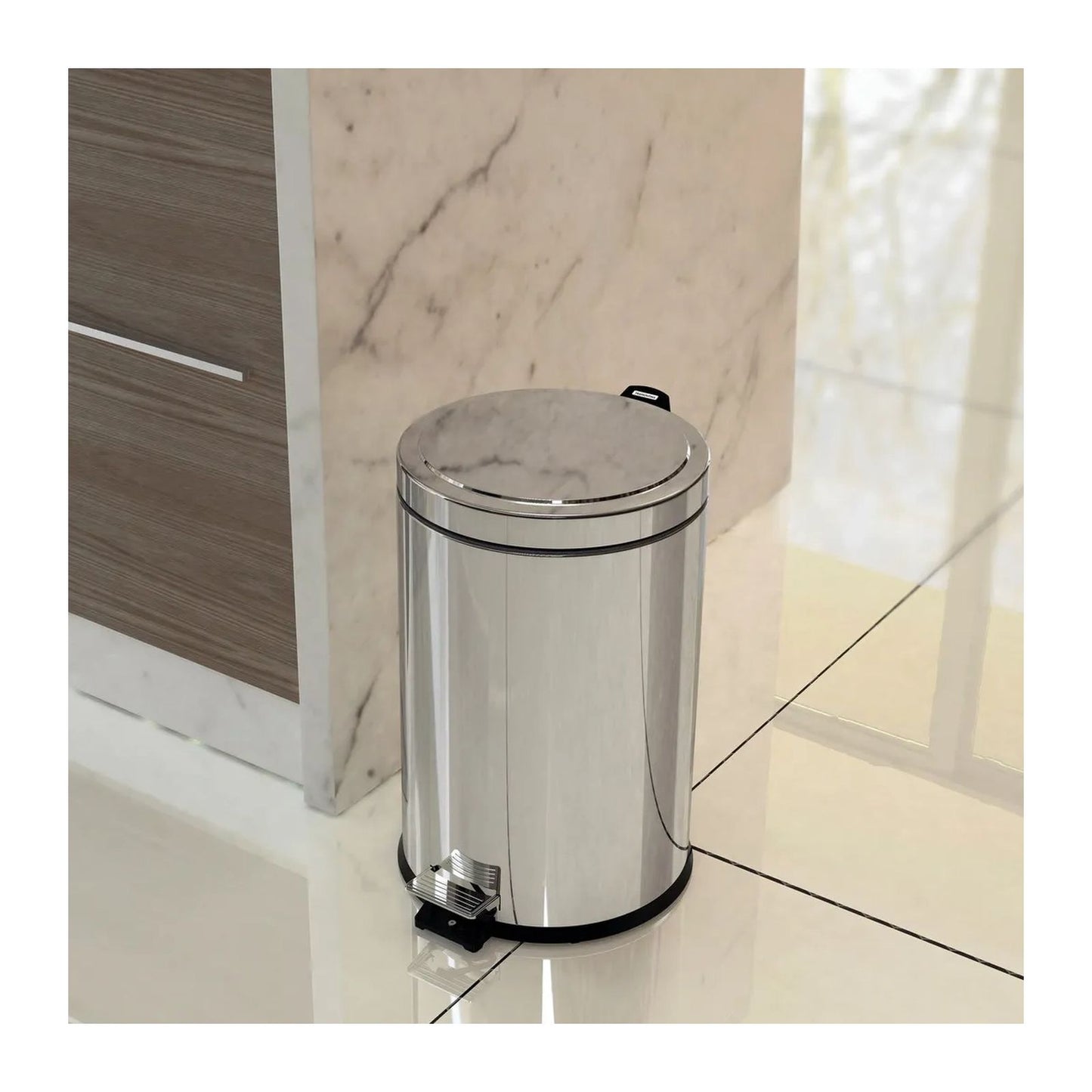 Basurero con Pedal Tramontina Brasil 20 Litros Acero Inoxidable Gris 94538120