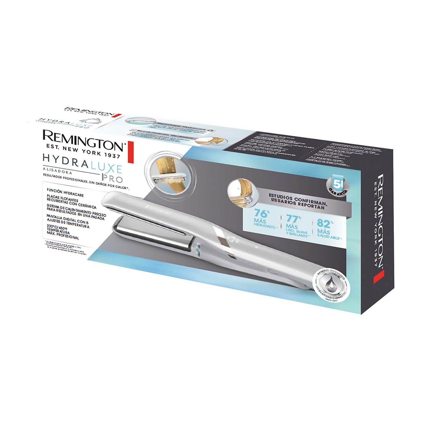 Plancha Alaciadora Remington Hydraluxe Pro Blanca S18A