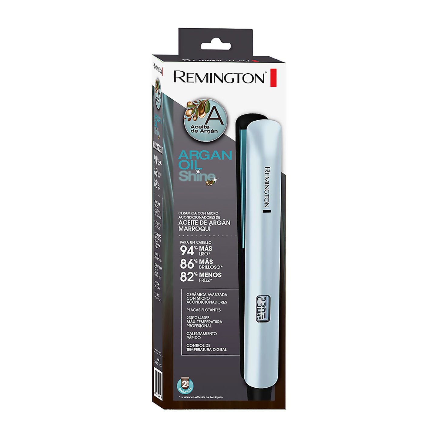 Plancha Alaciadora Remington Argan Oil Shine Azul S8500A