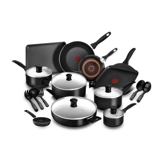 Batería de Cocina T-fal Supercook 20 Piezas Negra B938SK84