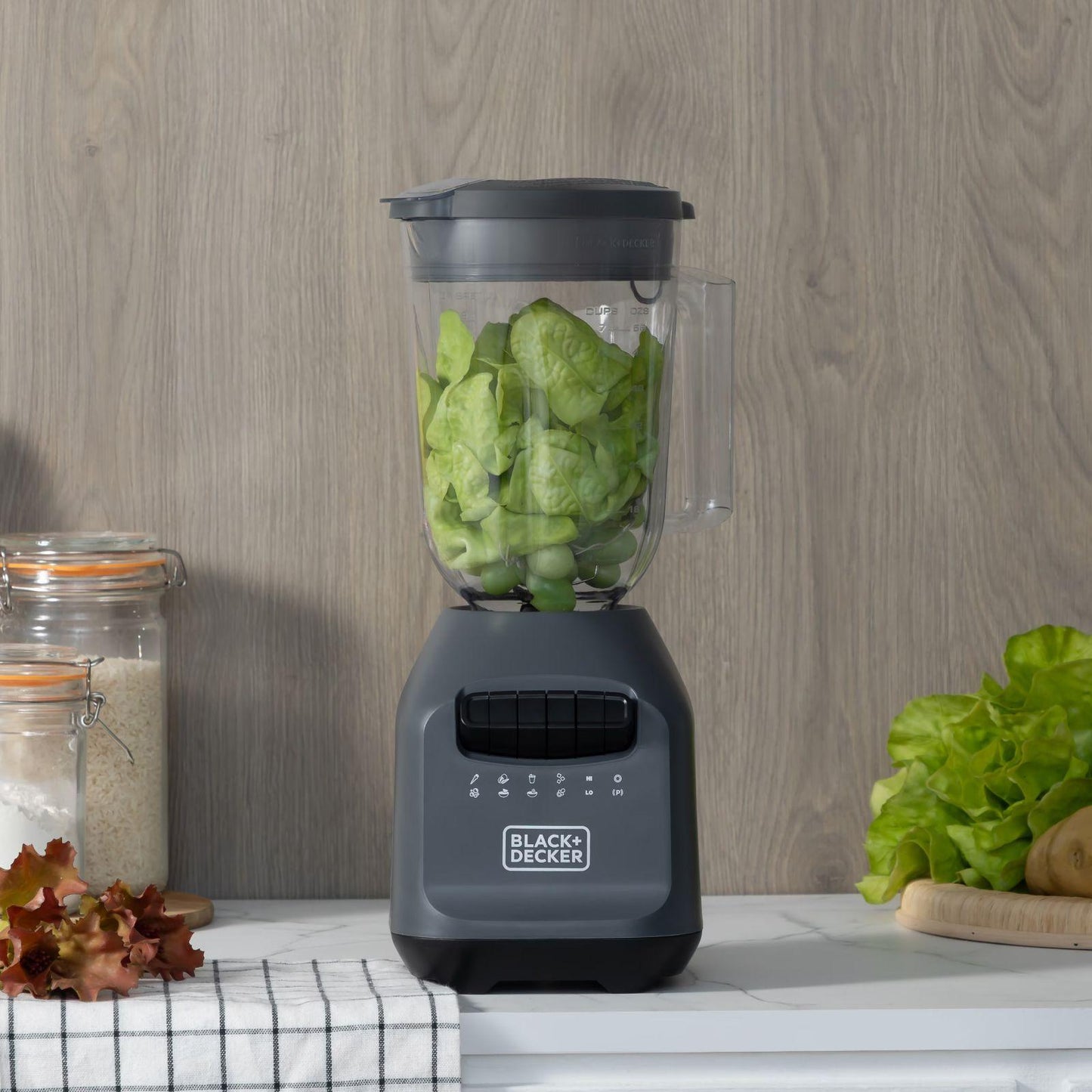 Licuadora Black+Decker IceCrush Vaso de Plástico 1.65 Litros Gris BL2209PB-LA