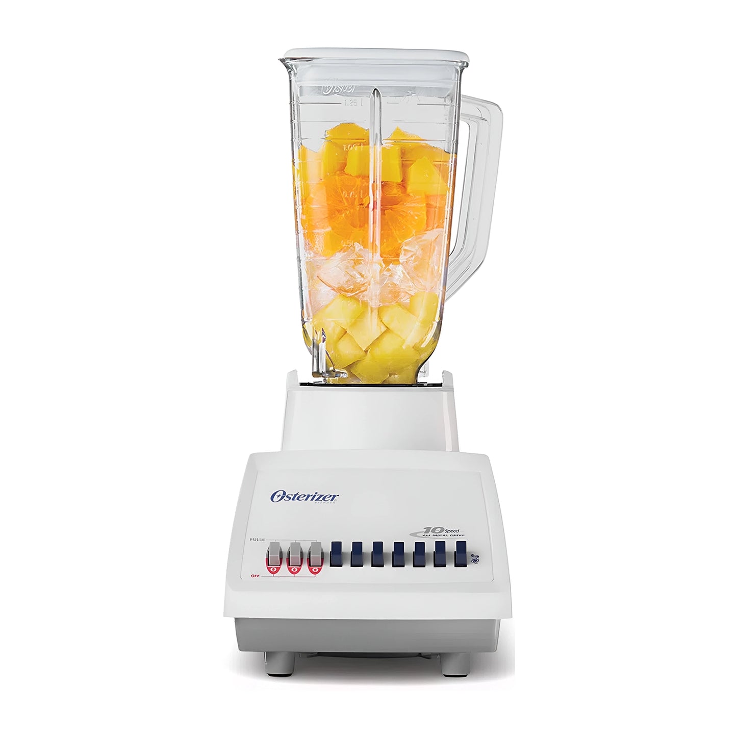 Licuadora Oster con Vaso de Plástico 10 Velocidades BLST4108-BLAN