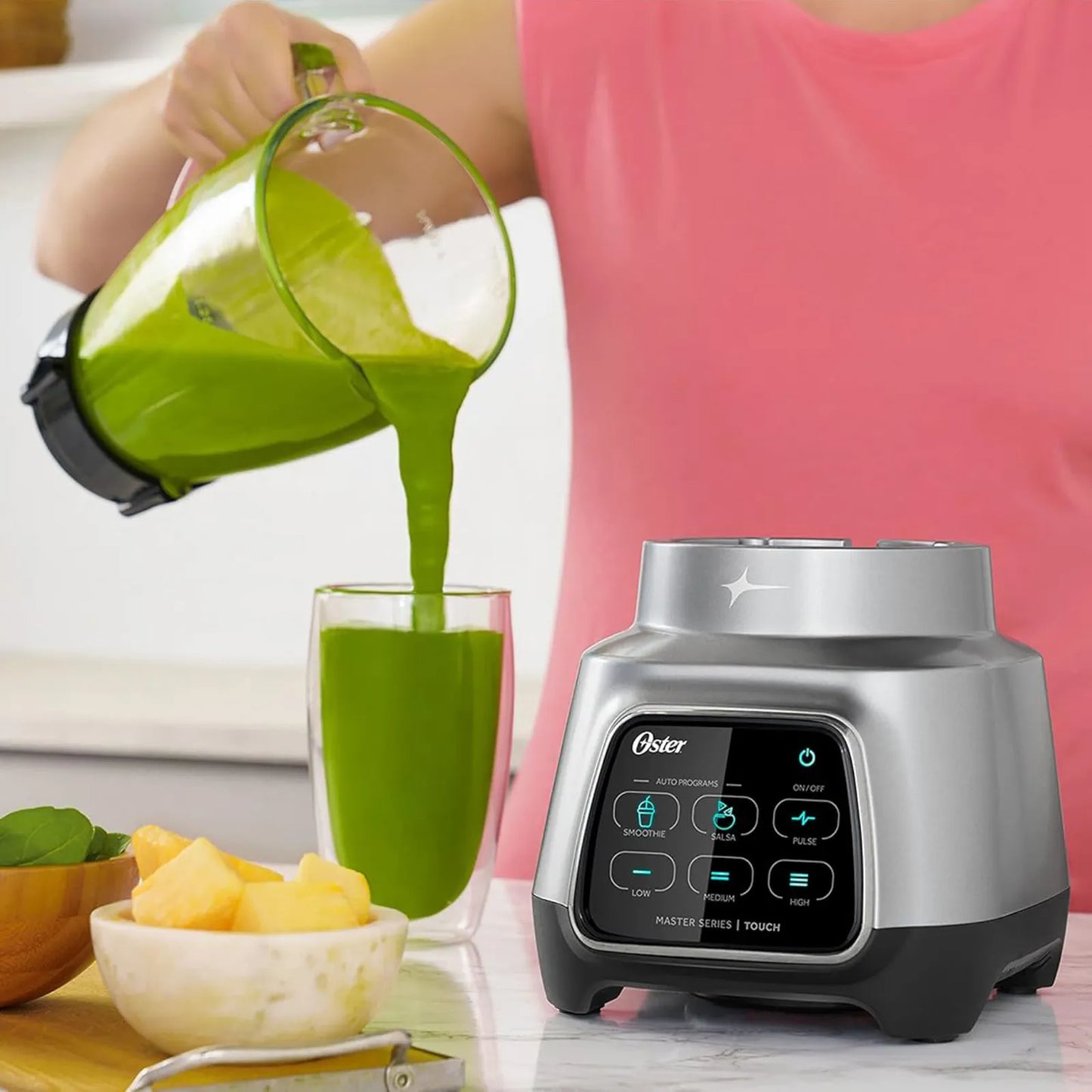 Licuadora Oster Vaso de Vidrio 1.4 Litros Gris BLSTJJGT0