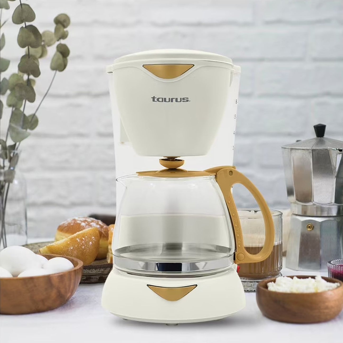 Cafetera Taurus 6 Tazas Blanca C6T-POP