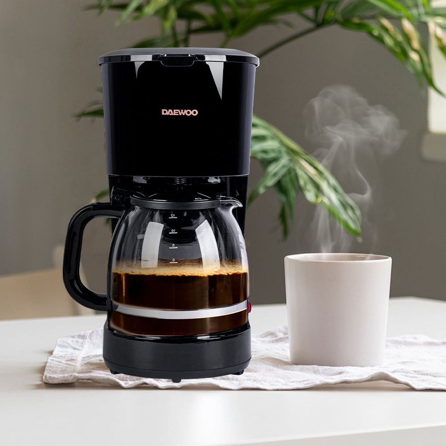 Cafetera de Goteo Daewoo 12 Tazas Negra DCM-1884