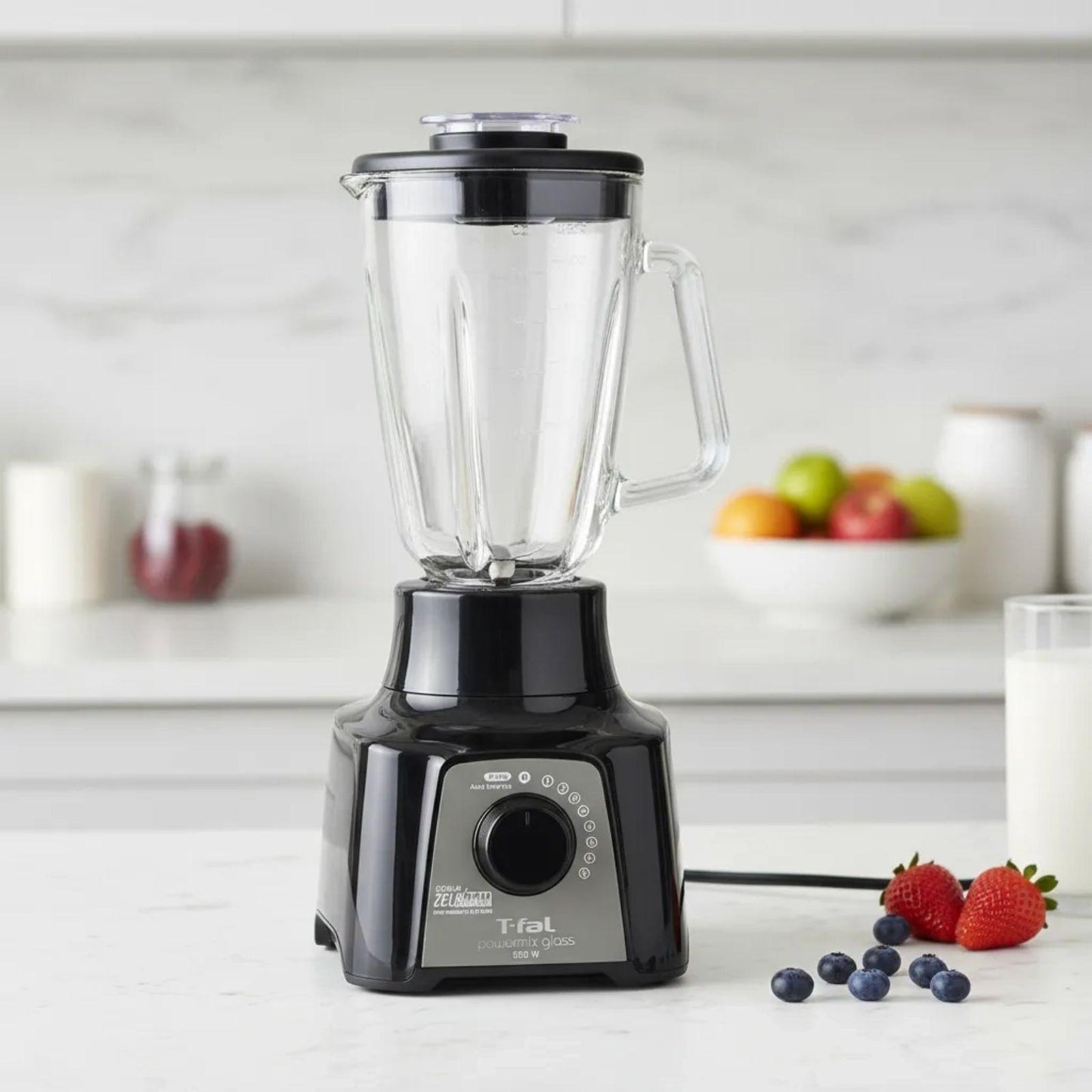 Licuadora T-fal Powermix Glass Vaso de Vidrio 1.25 Litros Negra LN2898X0