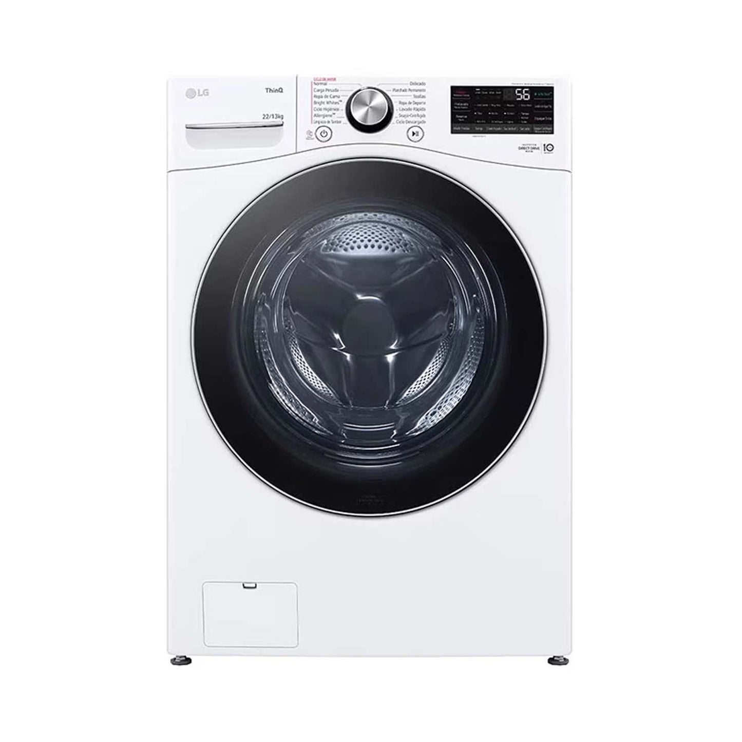 Lavasecadora LG 22/13 Kilos Carga Frontal Blanca WD22WV26R