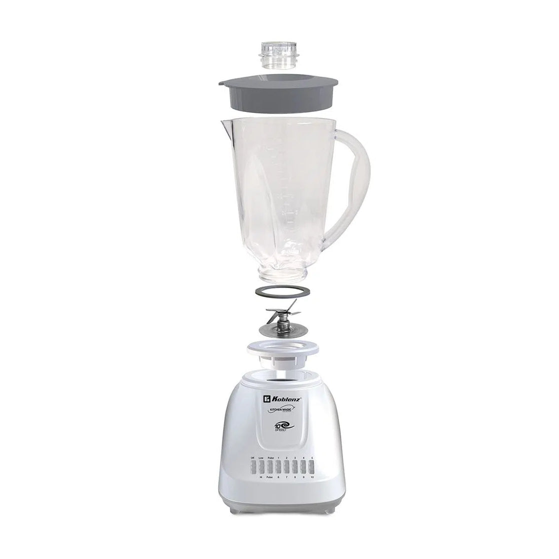 Licuadora Koblenz Súper Deli Vaso de Plástico 1.6 Litros Blanca LKM-5710