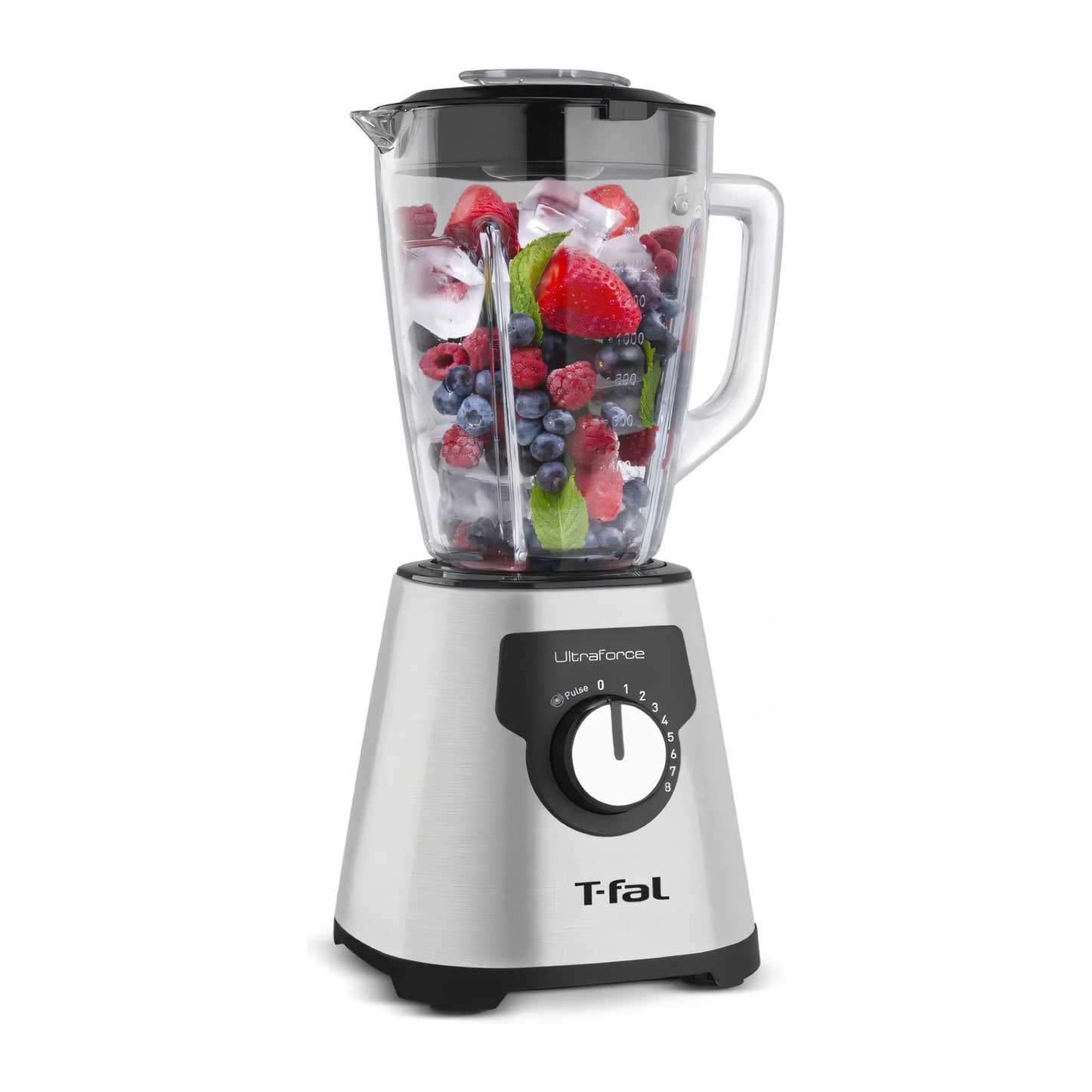 Licuadora Tfal Ultraforce Vaso de Vidrio 2.2 Litros 8 Velocidades Gris LN328DMX