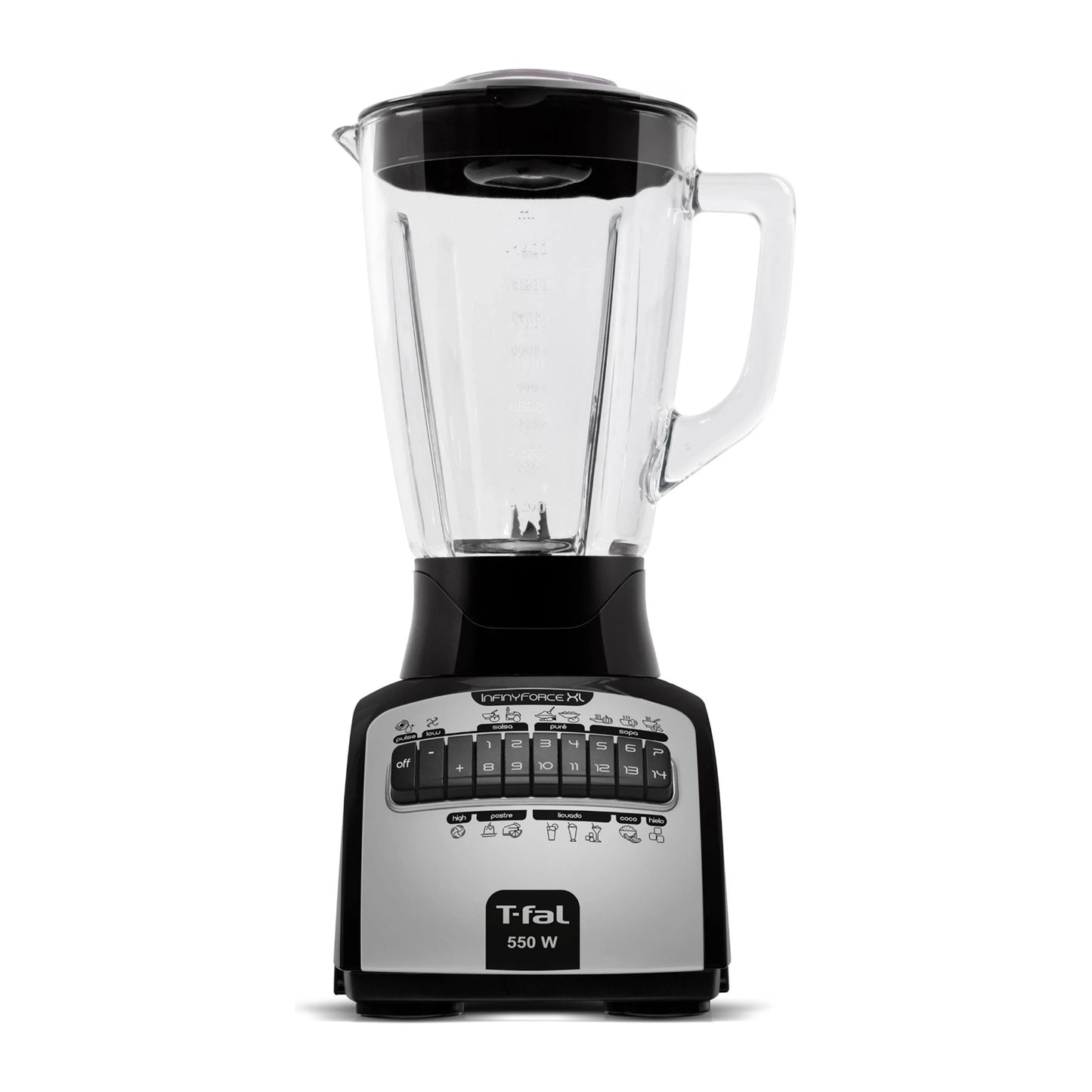 Licuadora Tfal Infinityforce Vaso de Vidrio 2.2 Litros Negra LN8248NX