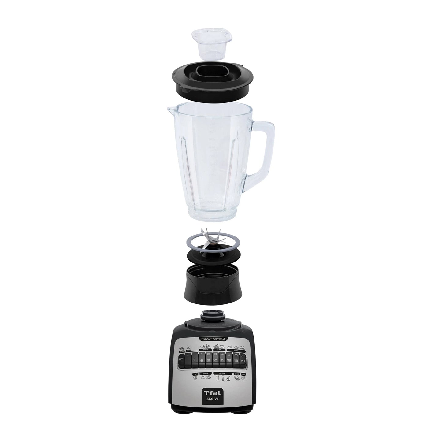 Licuadora Tfal Infinityforce Vaso de Vidrio 2.2 Litros Negra LN8248NX