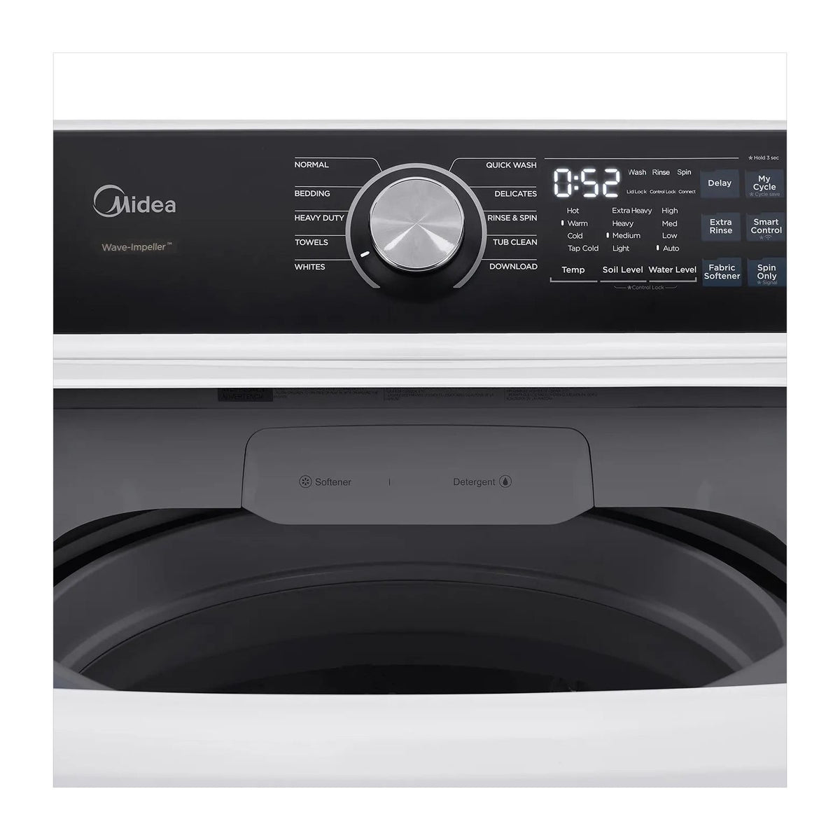 Lavadora Automática Midea 25 Kilos Carga Superior Blanca MA501W25W