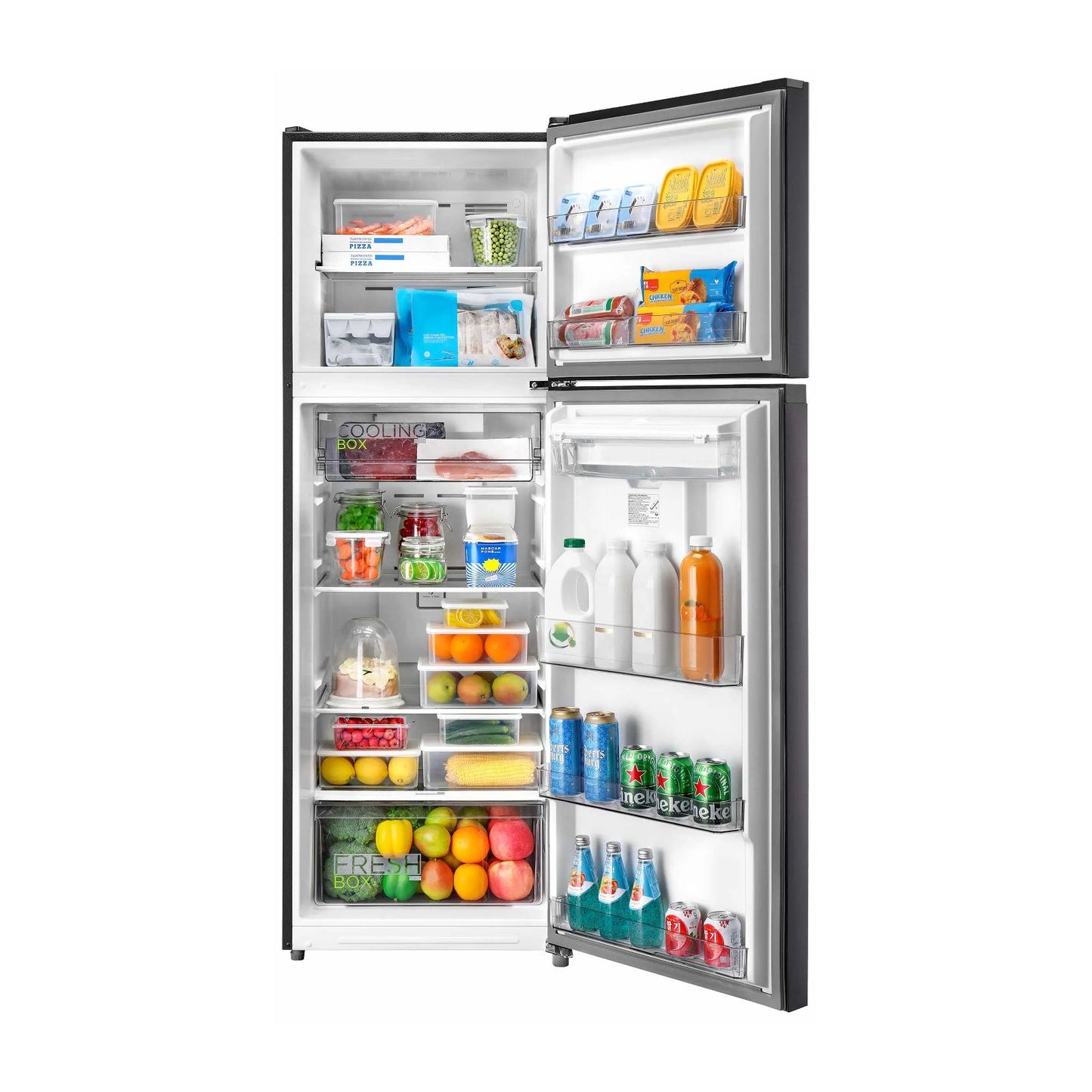 Refrigerador Midea 12 Pies Cúbicos Top Mount con Despachador Negro MDRT489MTM28W