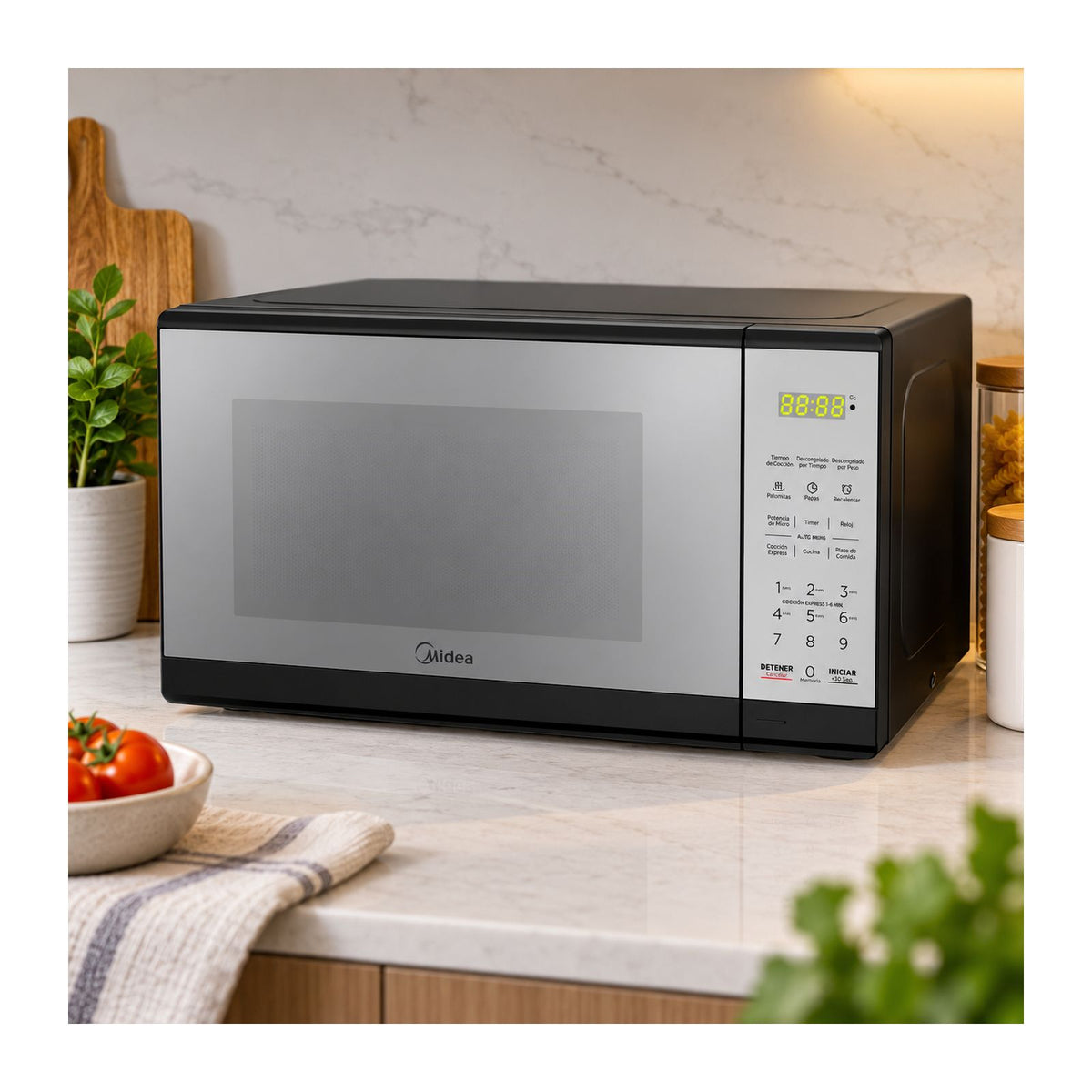 Horno de Microondas Midea 0.7 Pies Cúbicos Negro MMDF07S2MB