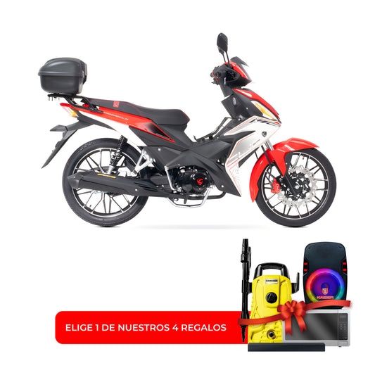 Motocicleta Carabela Hunter Cub 125cc Semiautomática Roja