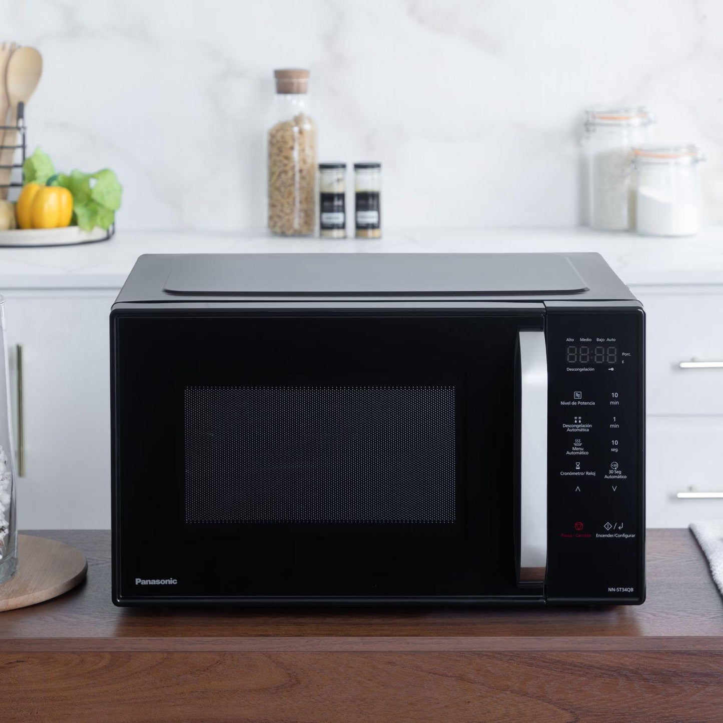 Horno de Microondas Panasonic 0.9 Pies Cúbicos Negro NN-ST34QBRPH