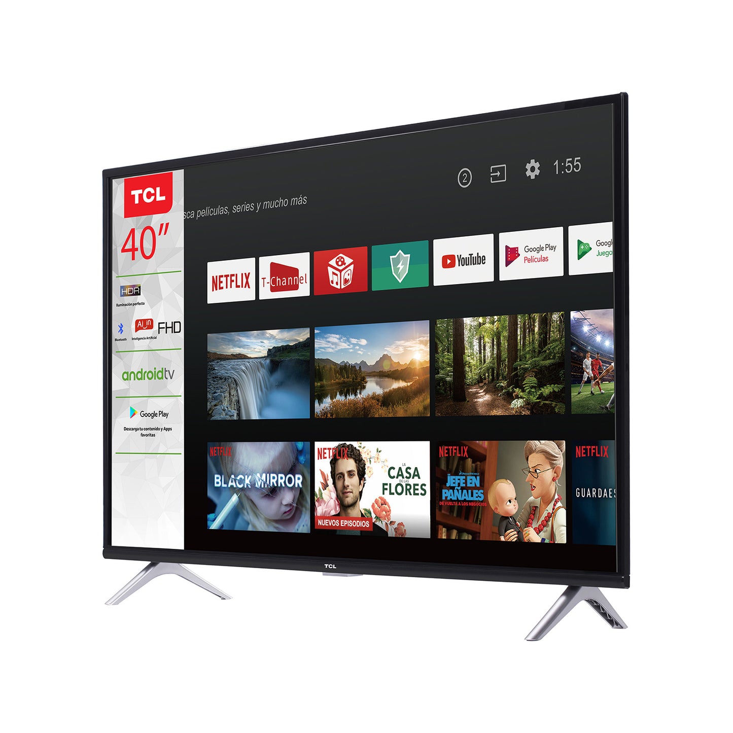 Televisión Pantalla 40 Pulgadas TCL Android TV FHD 40A321