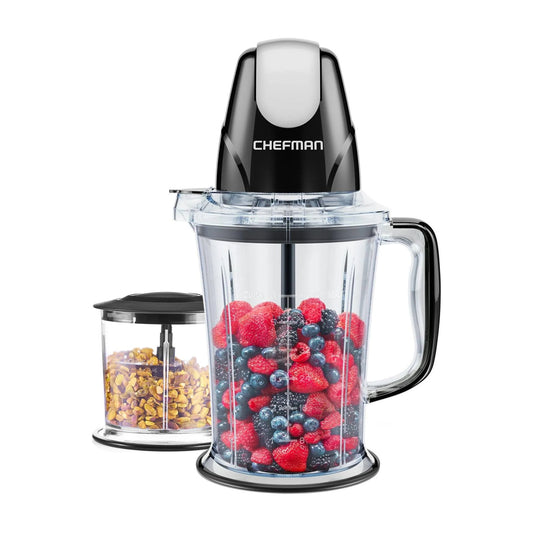 Licuadora y Procesador de Alimentos Chefman Vaso de Plástico 1.5 Litros Negro RJ13-V2-MX