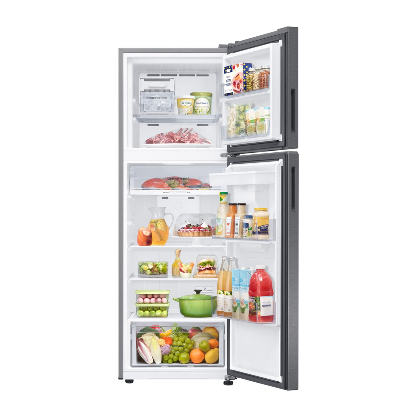 Refrigerador Samsung 12 Pies Cúbicos Gris Top Mount RT35DG5724S9