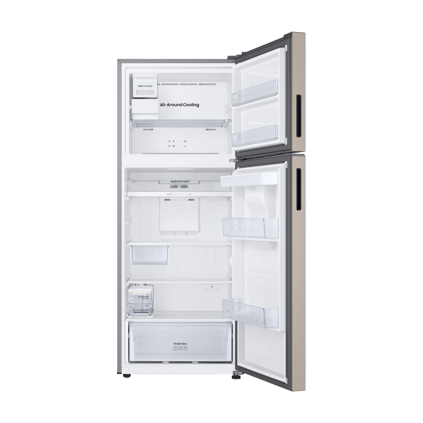 Refrigerador Digital Inverter Samsung Bespoke 15 Pies Cúbicos Top Mount con Despachador de Agua Beige RT42DB6774ET