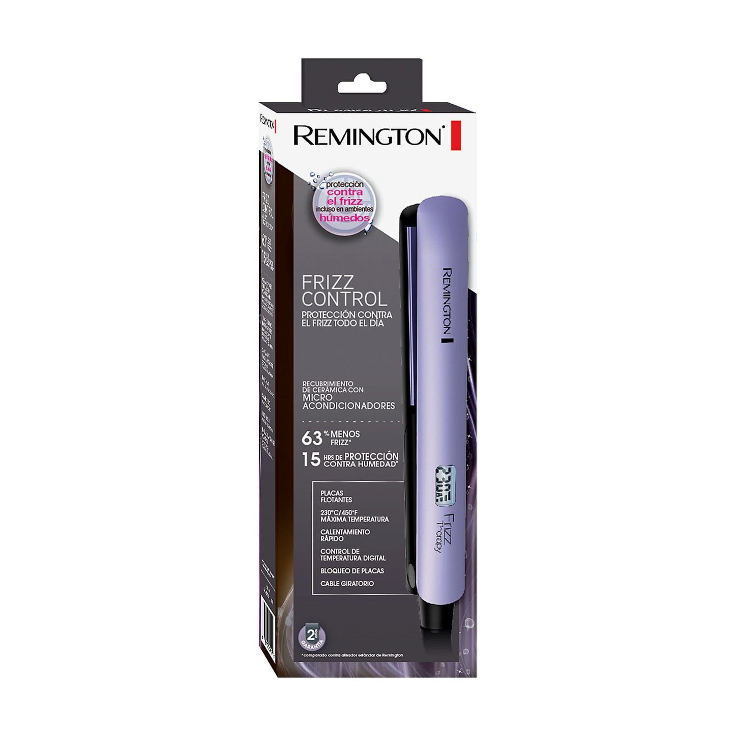 Plancha Alaciadora Remington Frizz Control Morada S8510