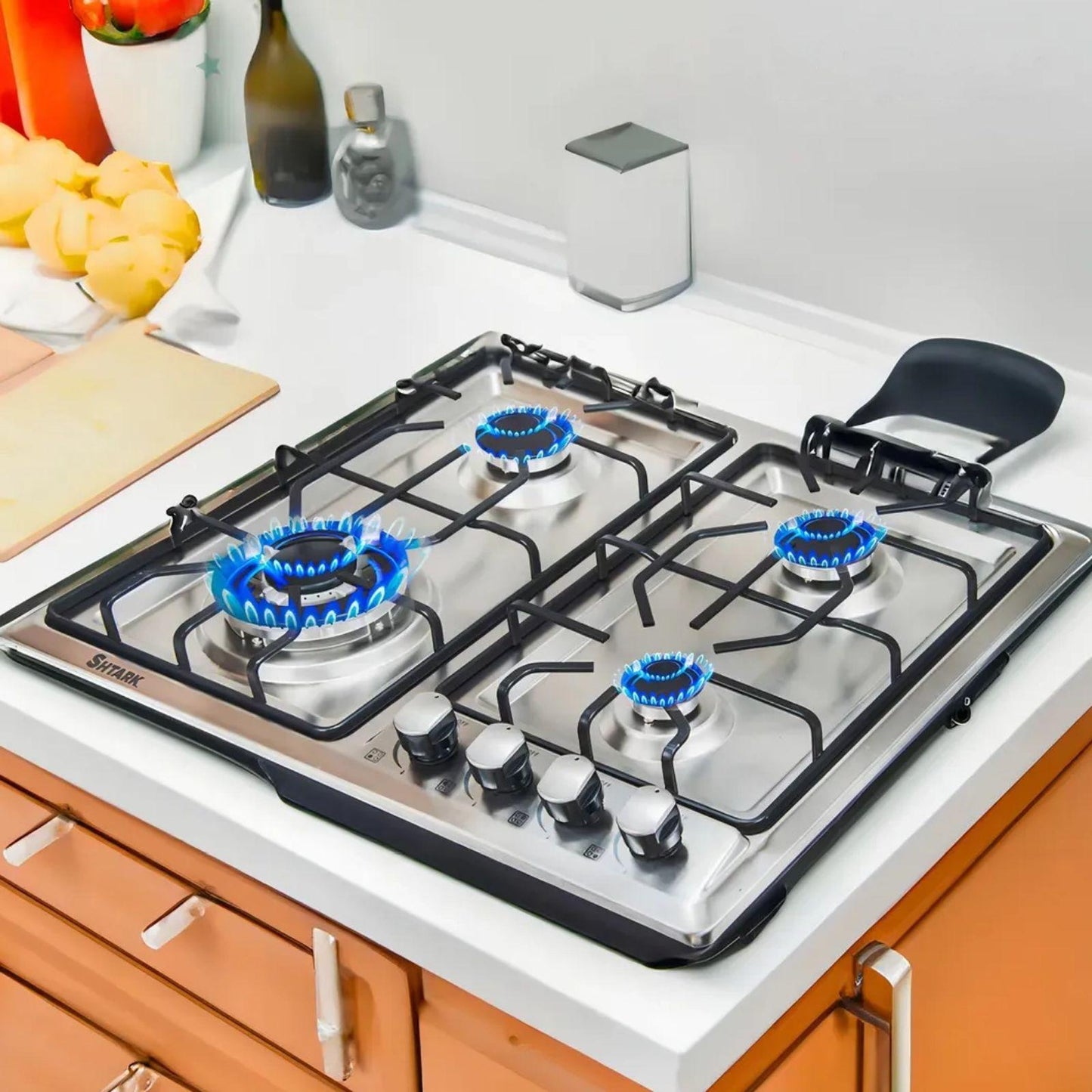 Parrilla de Gas Empotrable Shtark 4 Quemadores Gris SHT4G03