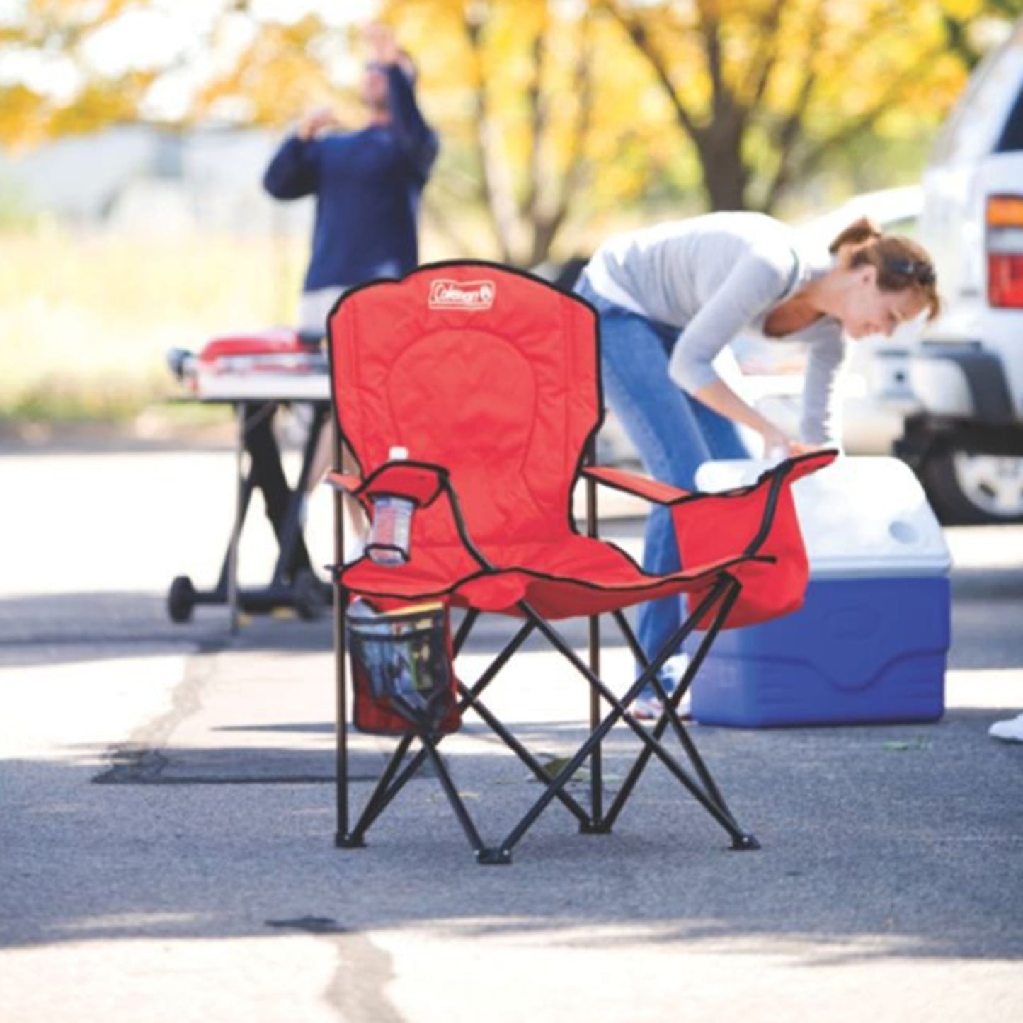 Silla Plegable Coleman Roja con Hielera 2000032009ROJ