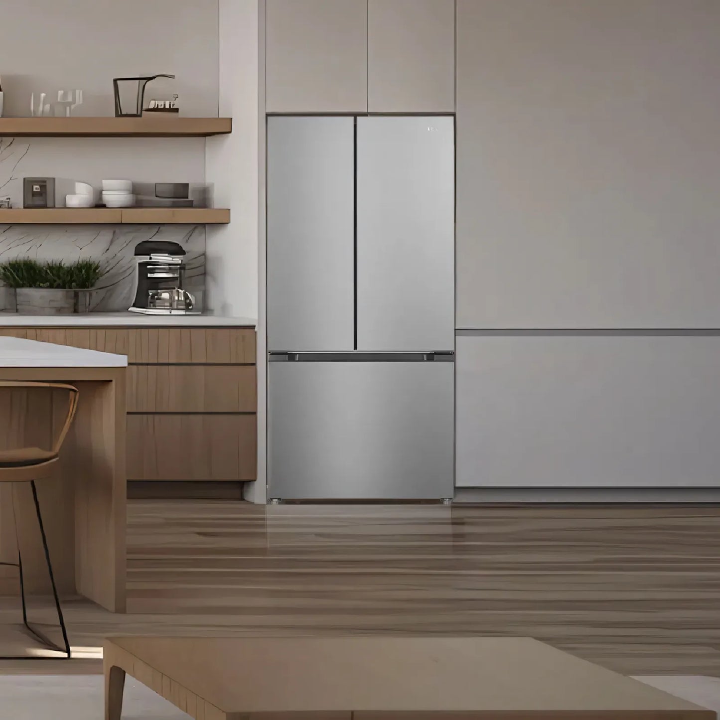 Refrigerador TCL 18 Pies Cúbicos French Door Gris TFR18SI
