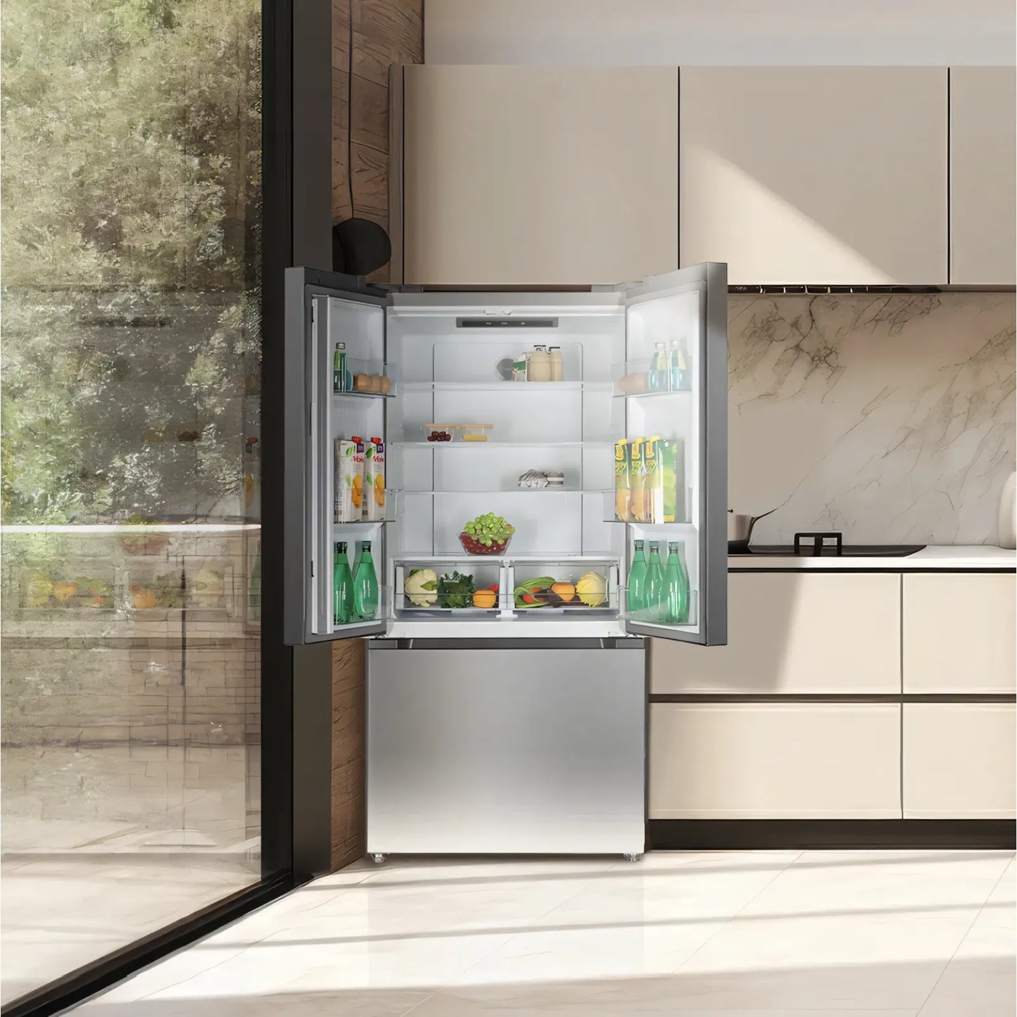 Refrigerador TCL 18 Pies Cúbicos French Door Gris TFR18SI