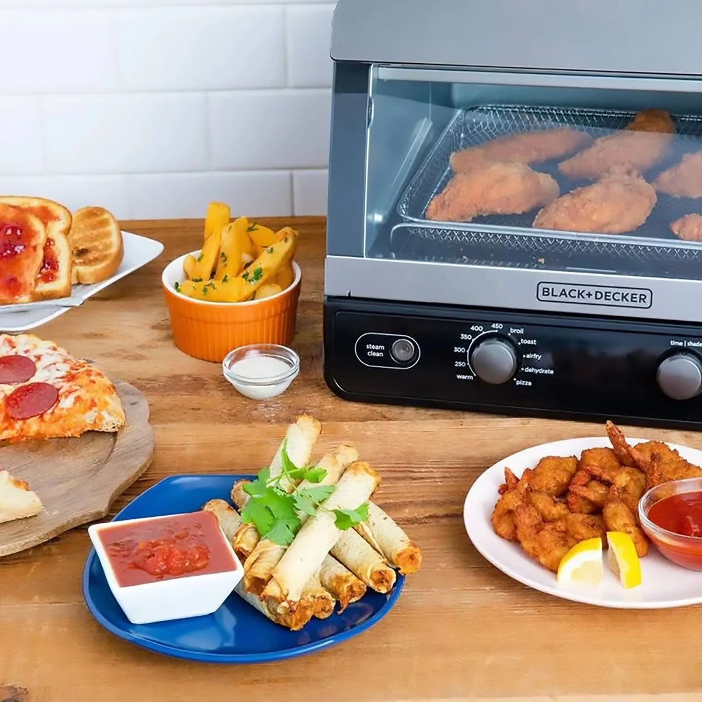 Horno Eléctrico con Freidora de Aire Black+Decker 19 Litros TOD6020B-LA