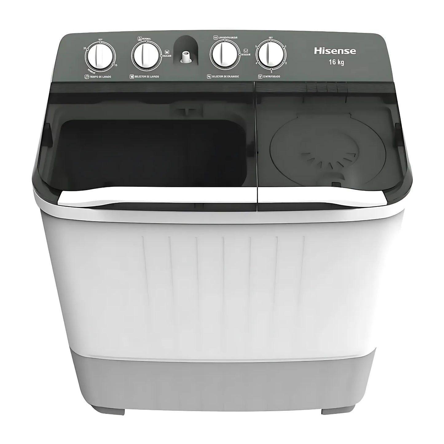 Lavadora Semiautomática Doble Tina 16 Kilos Hisense WSA1603P