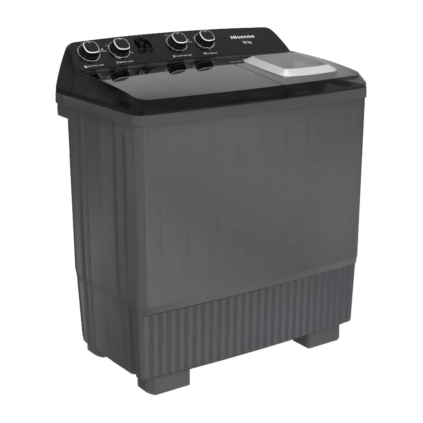 Lavadora Doble Tina Hisense 18 Kilos Carga Superior Gris WSA1804P