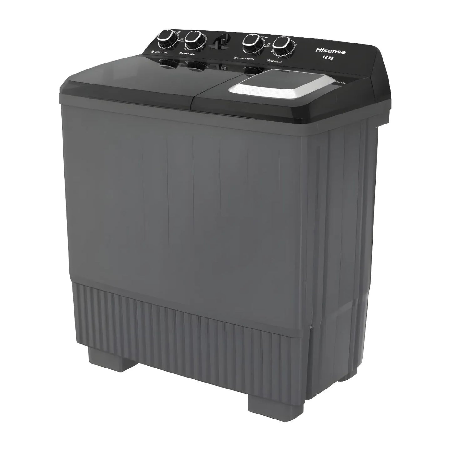 Lavadora Doble Tina Hisense 18 Kilos Carga Superior Gris WSA1804P
