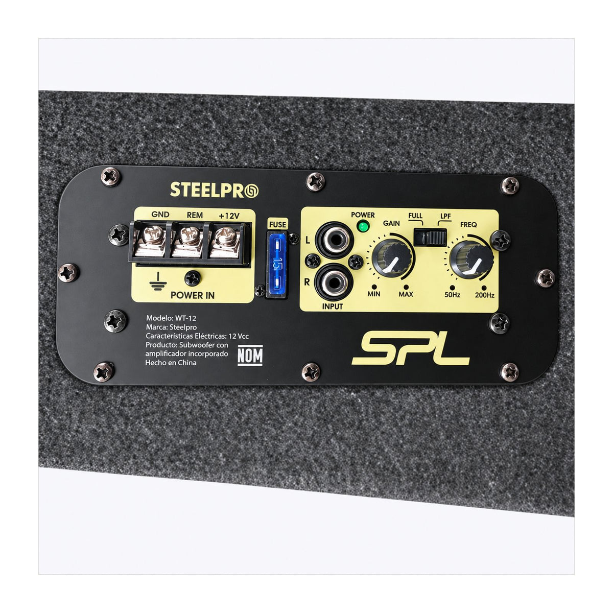 Cajón Subwoofer Amplificado Steelpro 12 Pulgadas 1500W WT-12