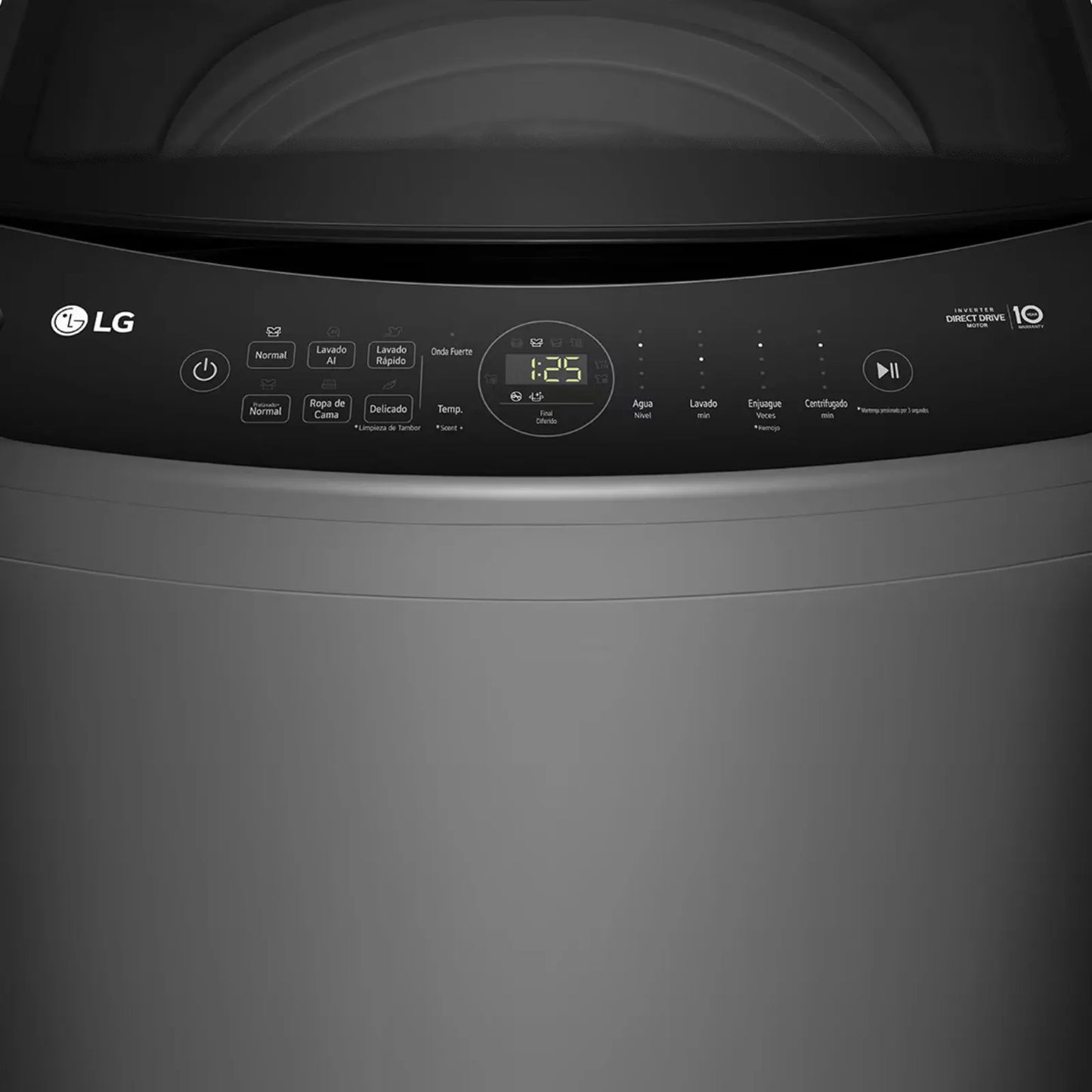 Lavadora LG 18 Kilos Carga Superior Negra WT18MV6