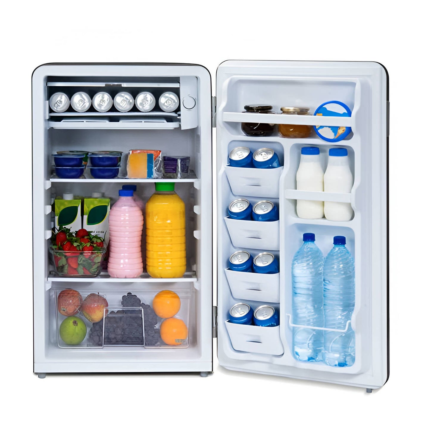 Frigobar Midea 4 Pies Cúbicos Retro Look Negro MDRD93CCNBLAC