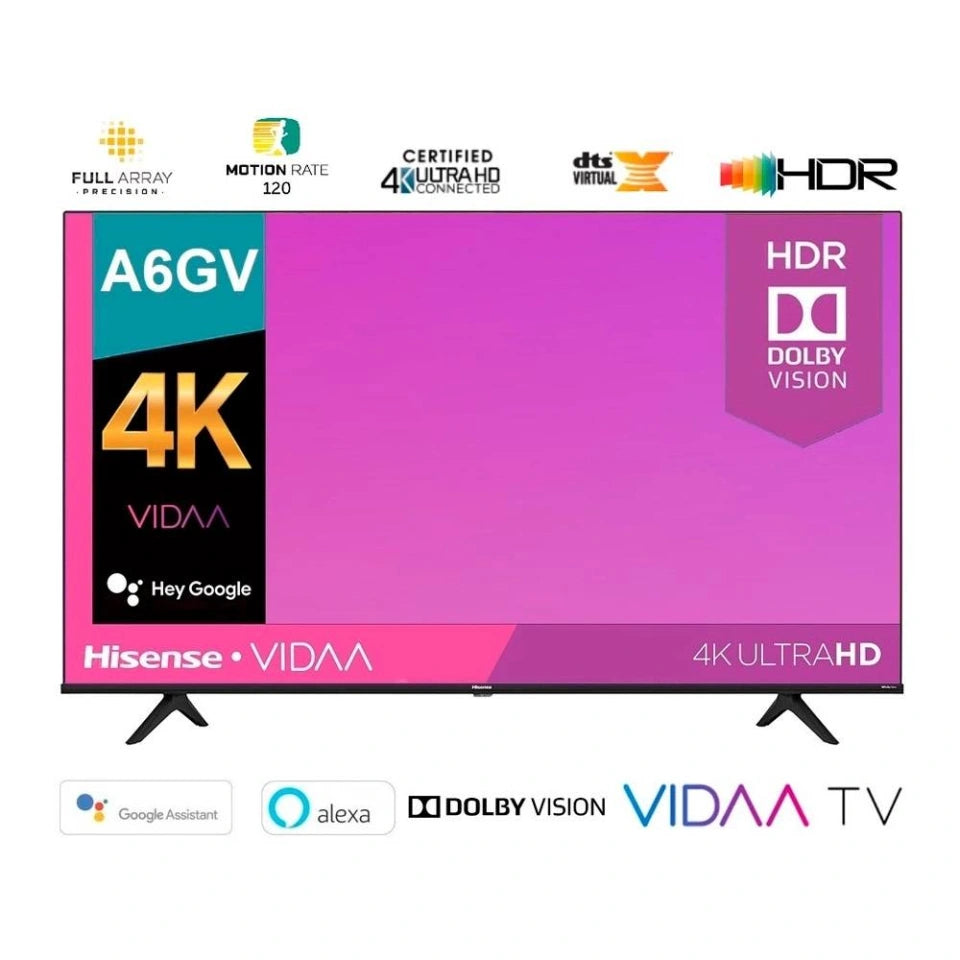 Televisión Pantalla 65 Pulgadas Hisense Smart TV 4K UHD 65A6GV