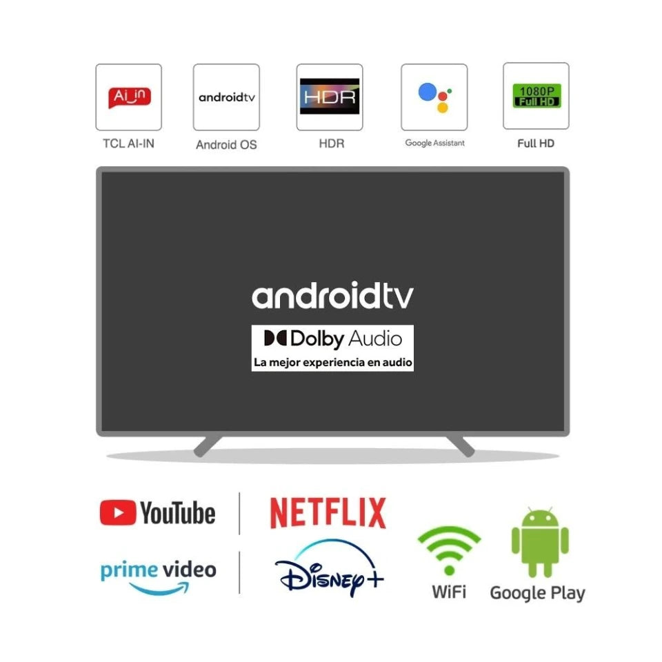 Televisión Pantalla 42 Pulgadas TCL Smart TV FHD 42A342