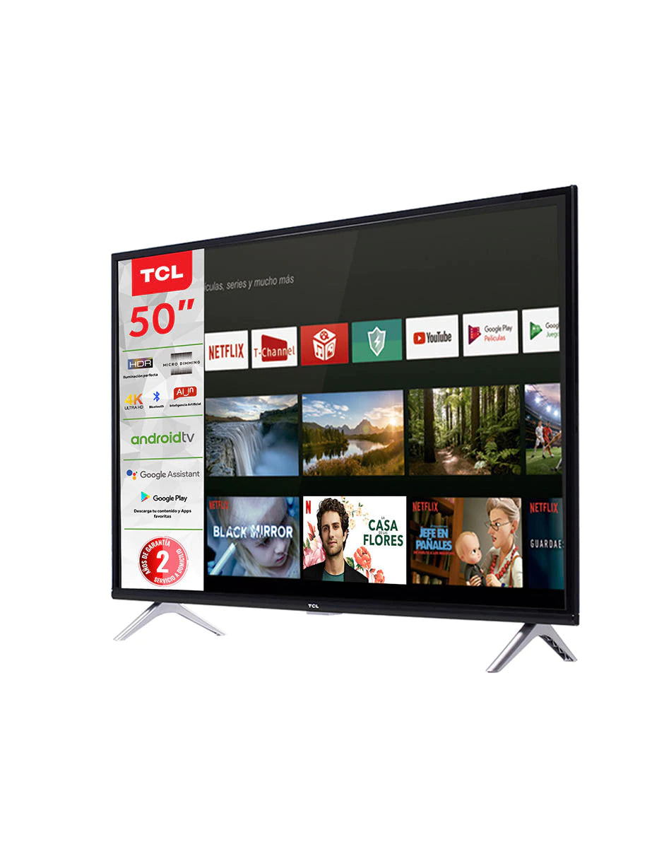 Televisión Pantalla 50 Pulgadas TCL Smart TV 4K UHD 50A435