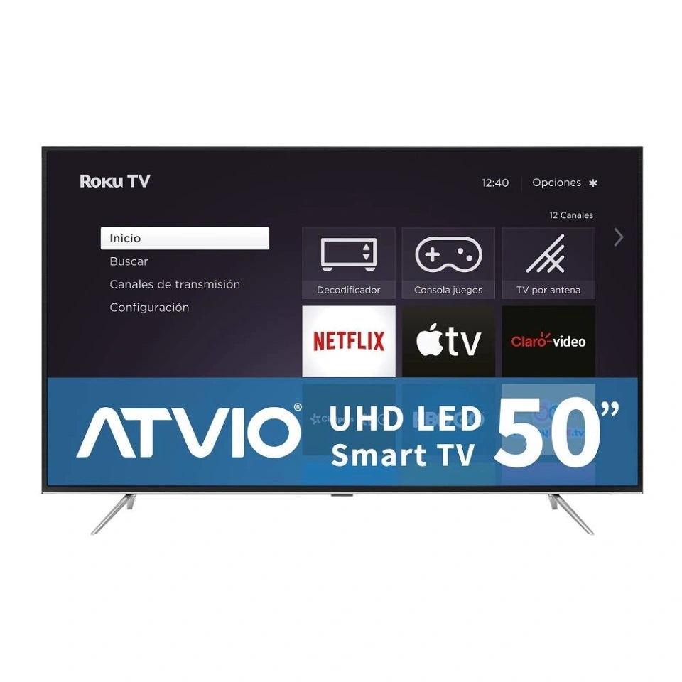 Pantalla 50 Pulgadas Atvio LED Roku TV 4K UHD ATV50UHDR – MegaAudio