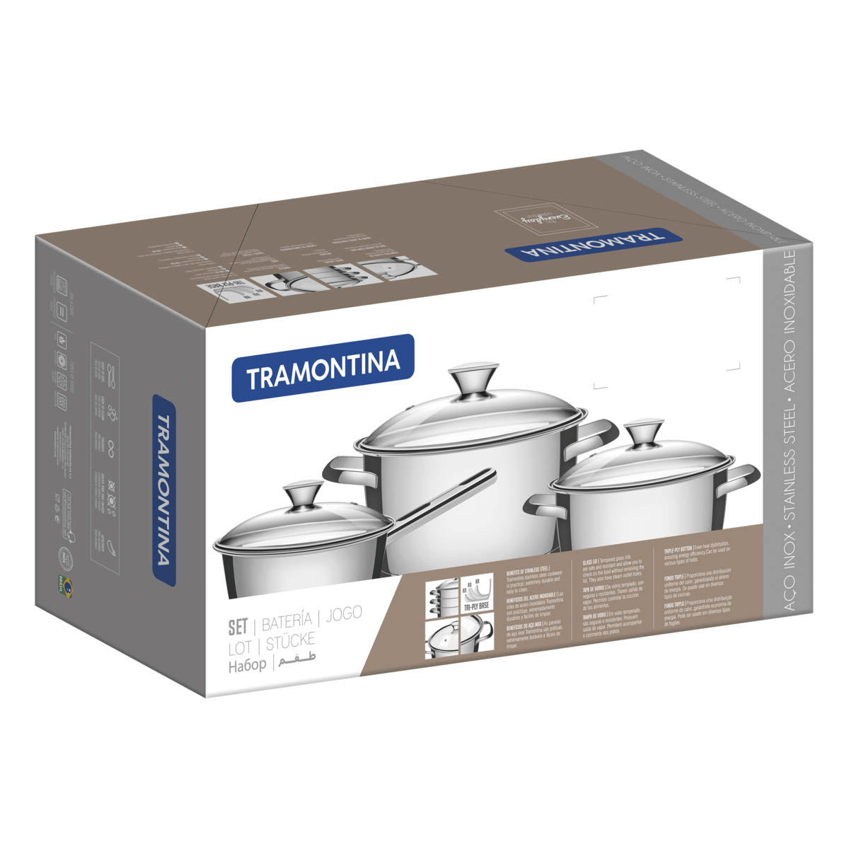 Batería de Cocina Allegra 4 Piezas Tramontina 65650-324