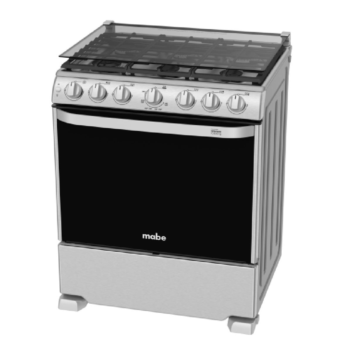 Estufa de piso Mabe 76 cm (30") Inoxidable parrillas de fundición DEM7672CFIX1