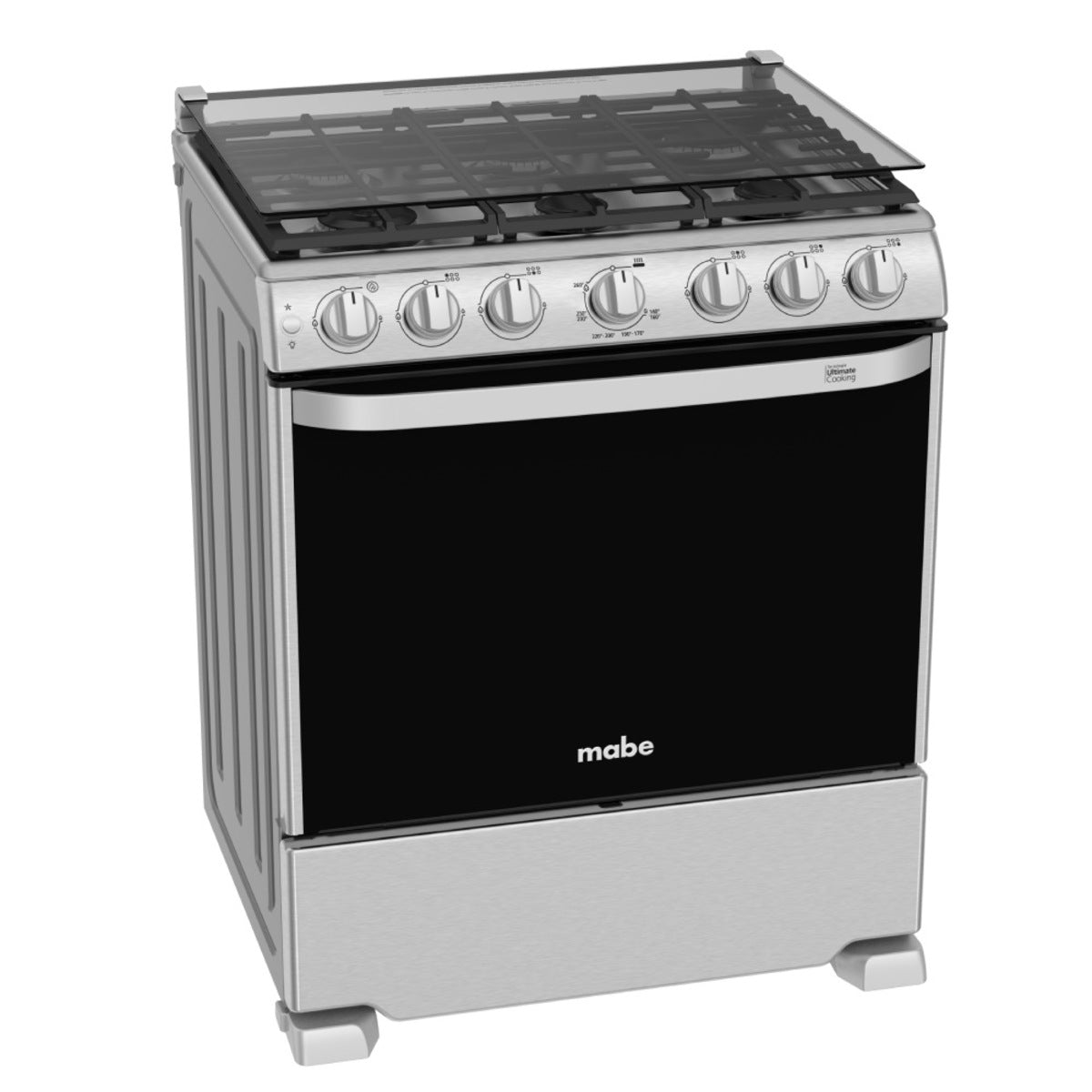Estufa de piso Mabe 76 cm (30") Inoxidable parrillas de fundición DEM7672CFIX1