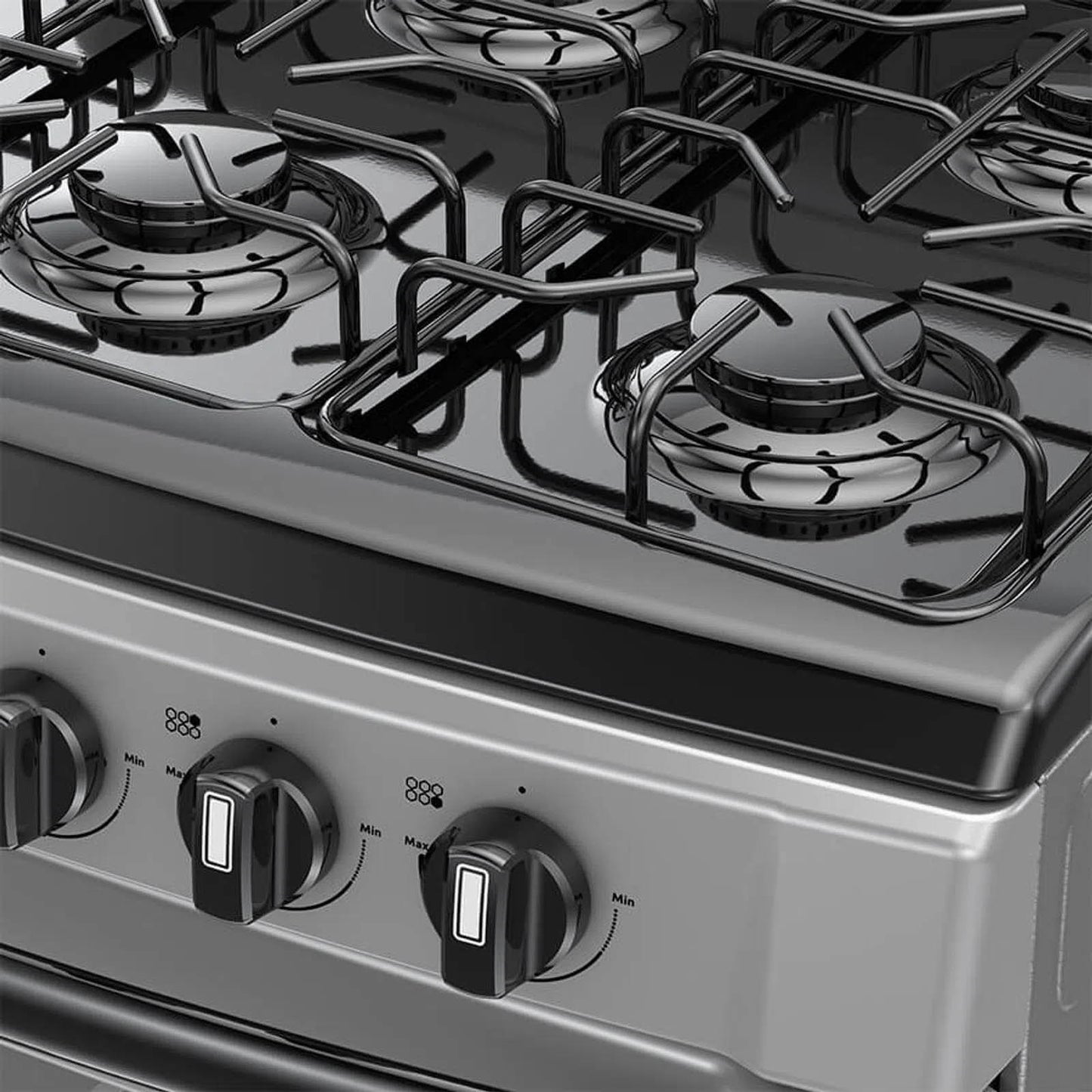 Estufa de Piso Acros 30 Pulgadas y 6 Quemadores AF5001DPLATA
