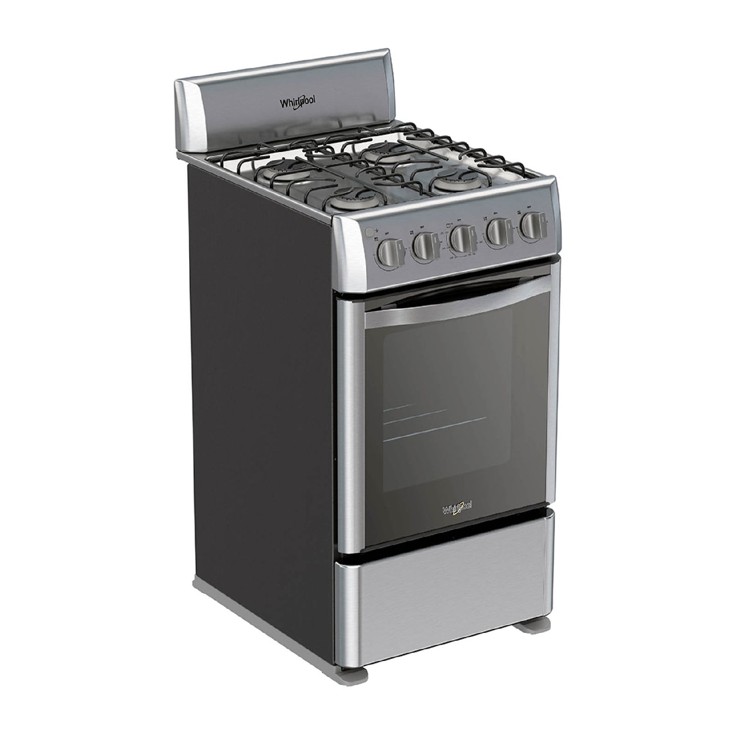 Estufa Whirlpool de gas al piso 20 pulgadas 4 quemadores gris WWR3000S